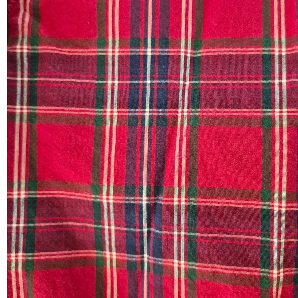 Gymboree Boys Red Plaid Button Down Shirt Long Sleeve Cotton XL Kids